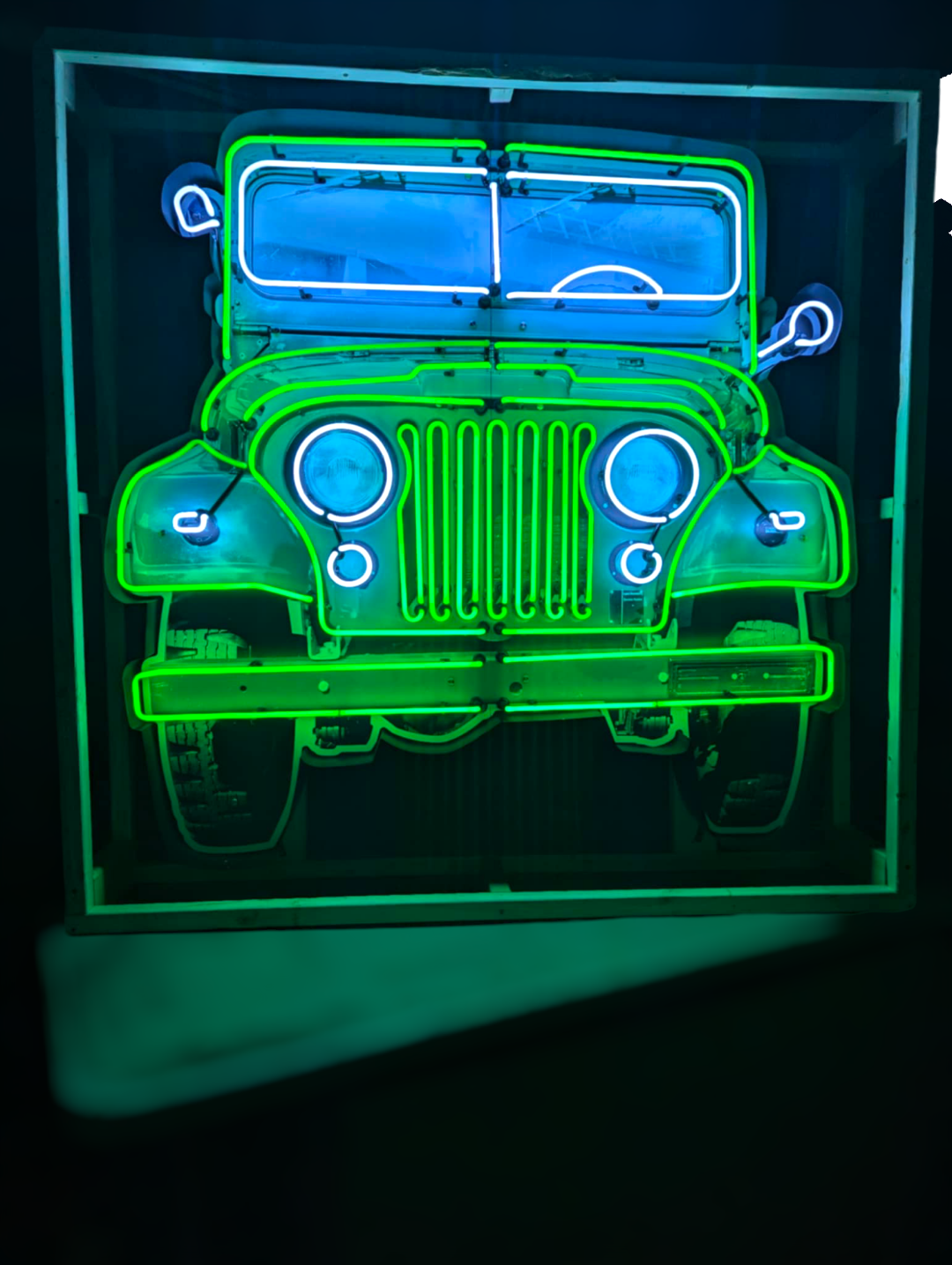 Jeep Grill Neon Sign / Chrysler Neon / Dealership / Garage Decor