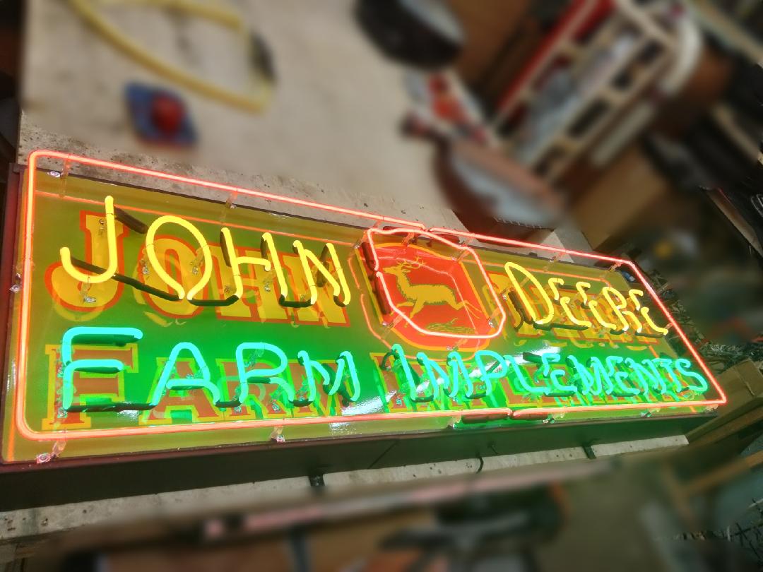 John Deere Neon Signs / Farm Signs / Farm Implements Sign / Farm Sign