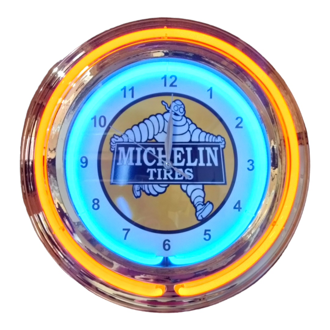 NEW Michelin Neon Clock / Michelin Man Neon Clocks
