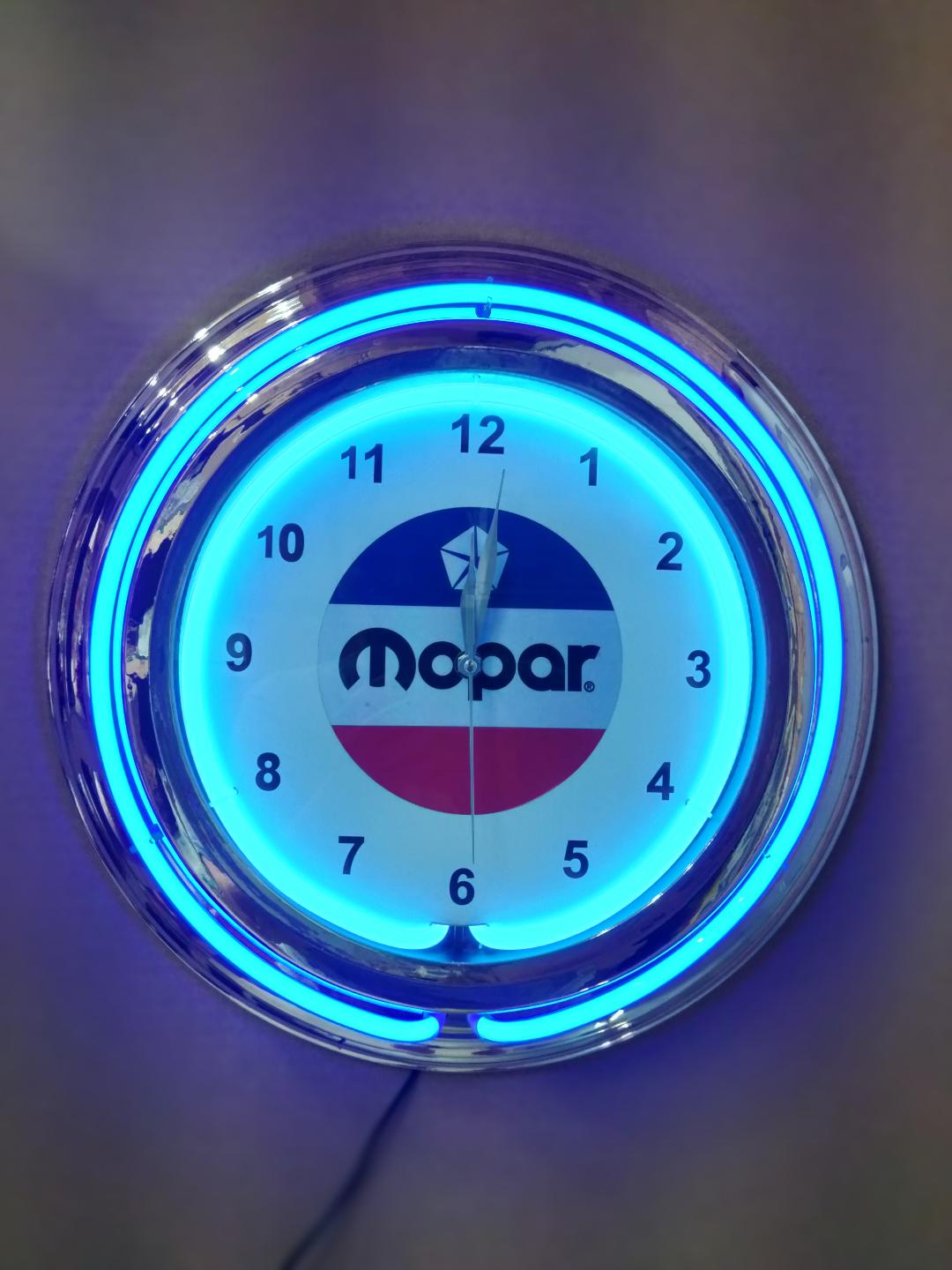 Mopar Neon Clock / Mopar Double Band Neon Clock