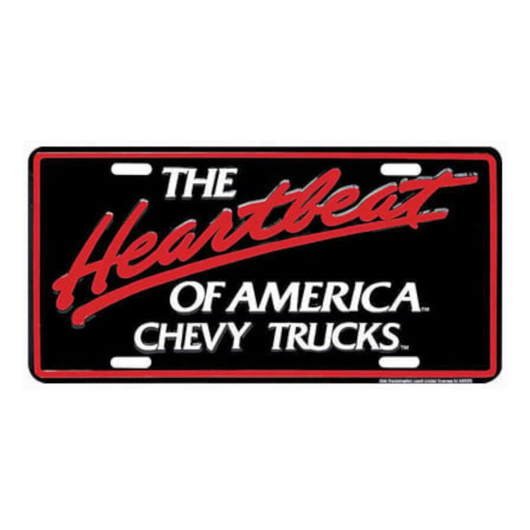 Chevrolet Heartbeat Trucks License Plate / Chevy Vanity Plates