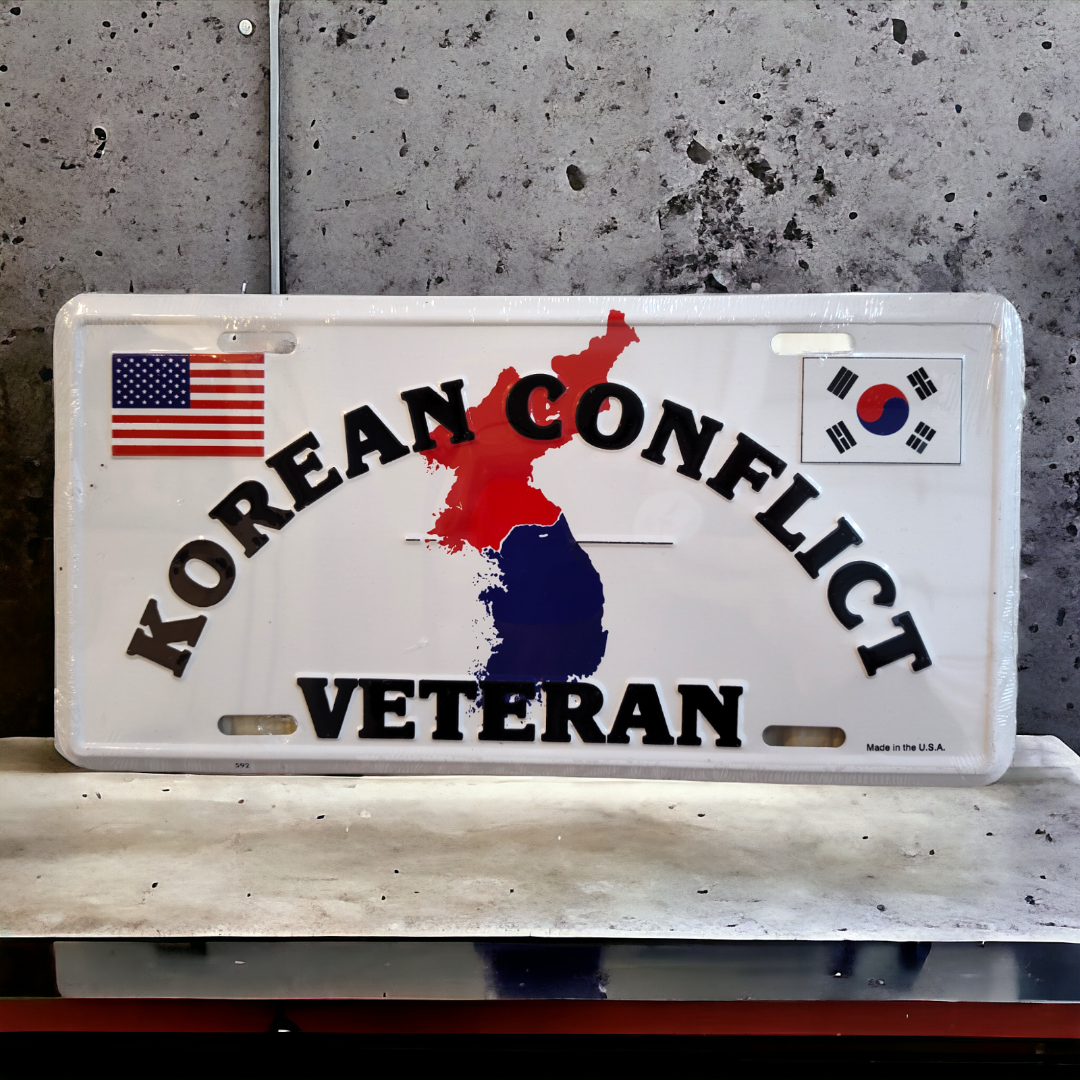 Korean Conflict Veteran / Vanity Plate / Vietnam War Veteran Sign