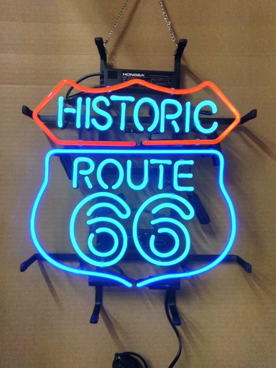 NEW Route 66 Neon Sign / Historic Route 66 Signs / Classic Car Sign