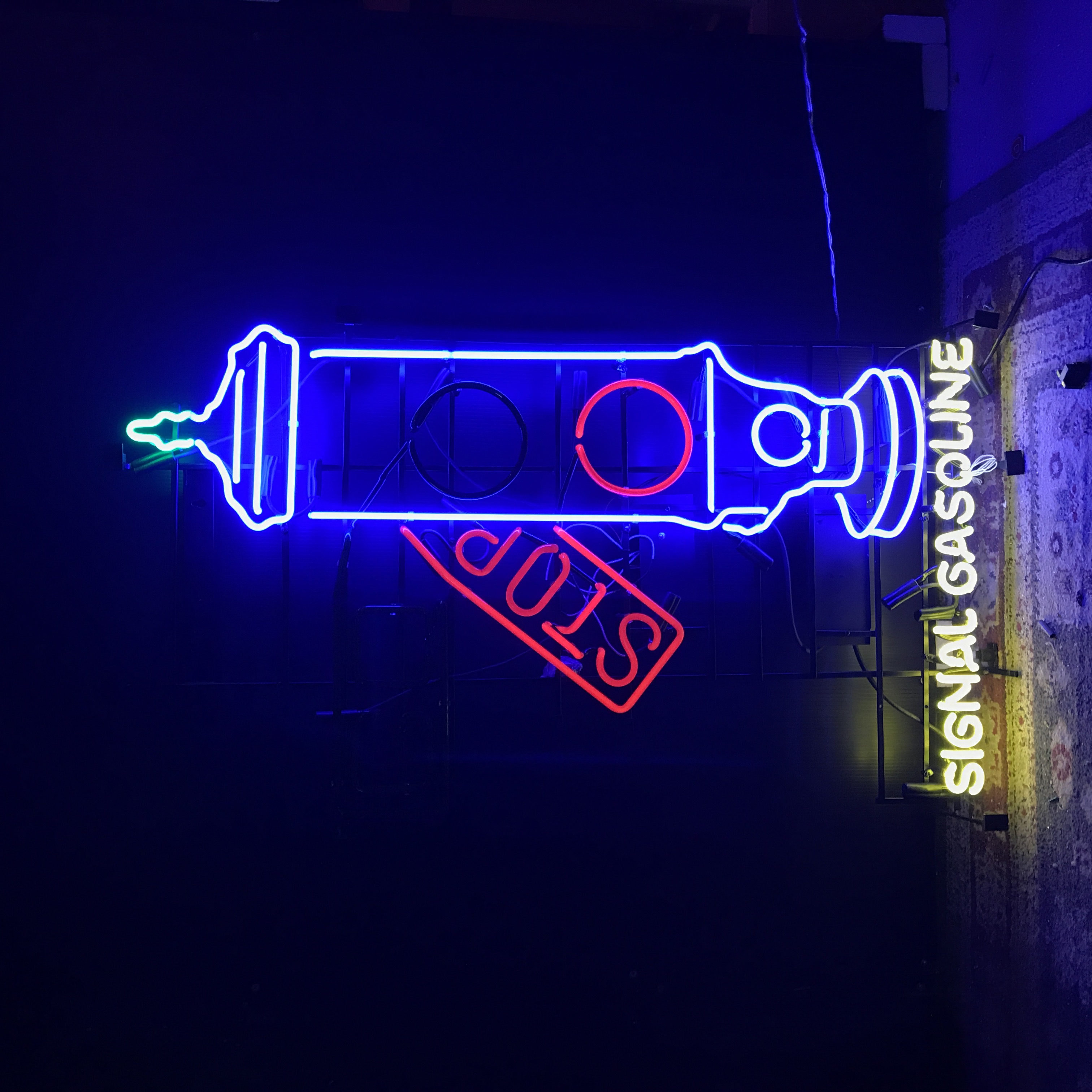 Animated Neon Signs Signal Gasoline Neon Sign Garage Signs for Men
