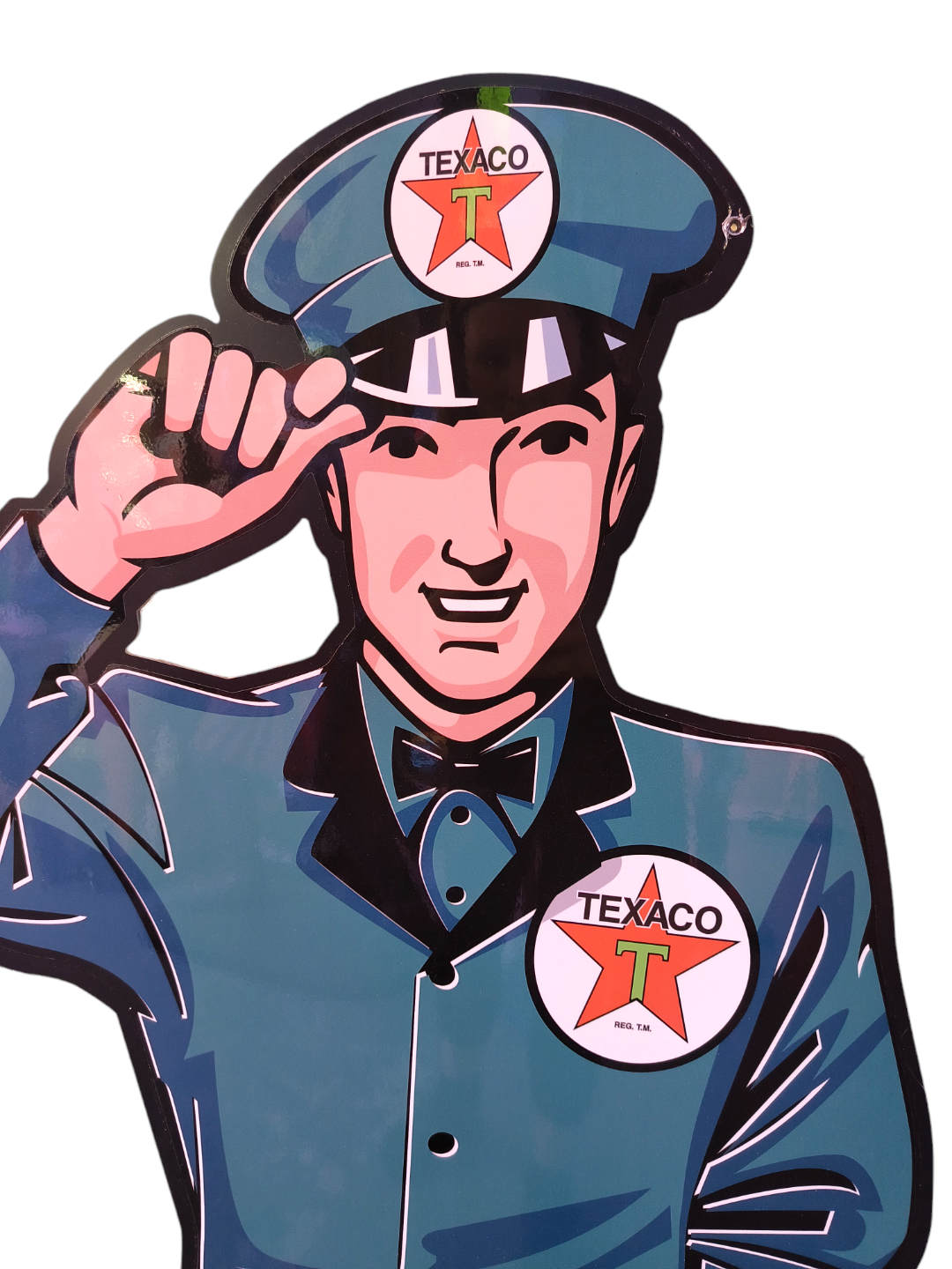 4' Texaco Service Man Sign / Texaco Mens Signs / Gas Station Decor