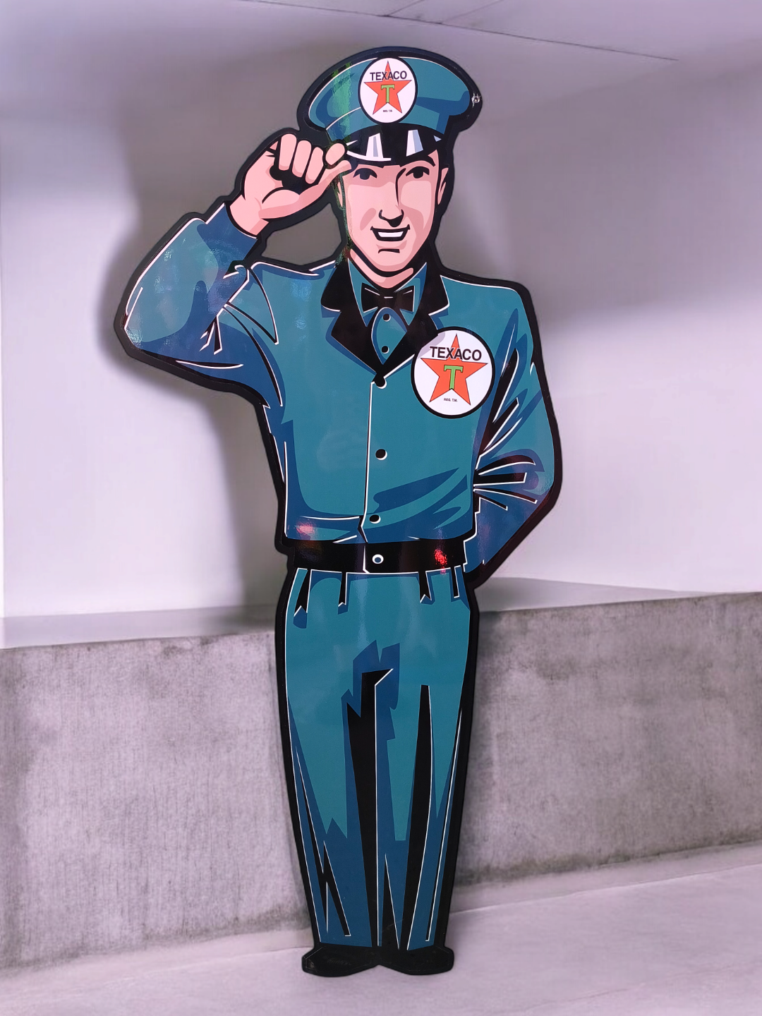 4' Texaco Service Man Sign / Texaco Mens Signs / Gas Station Decor