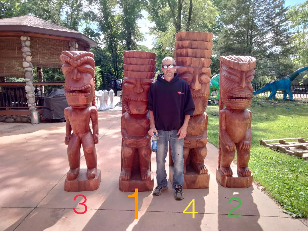 Large Tiki Statue / Tiki Statues / Tiki Bar / Hawaii Island Decor
