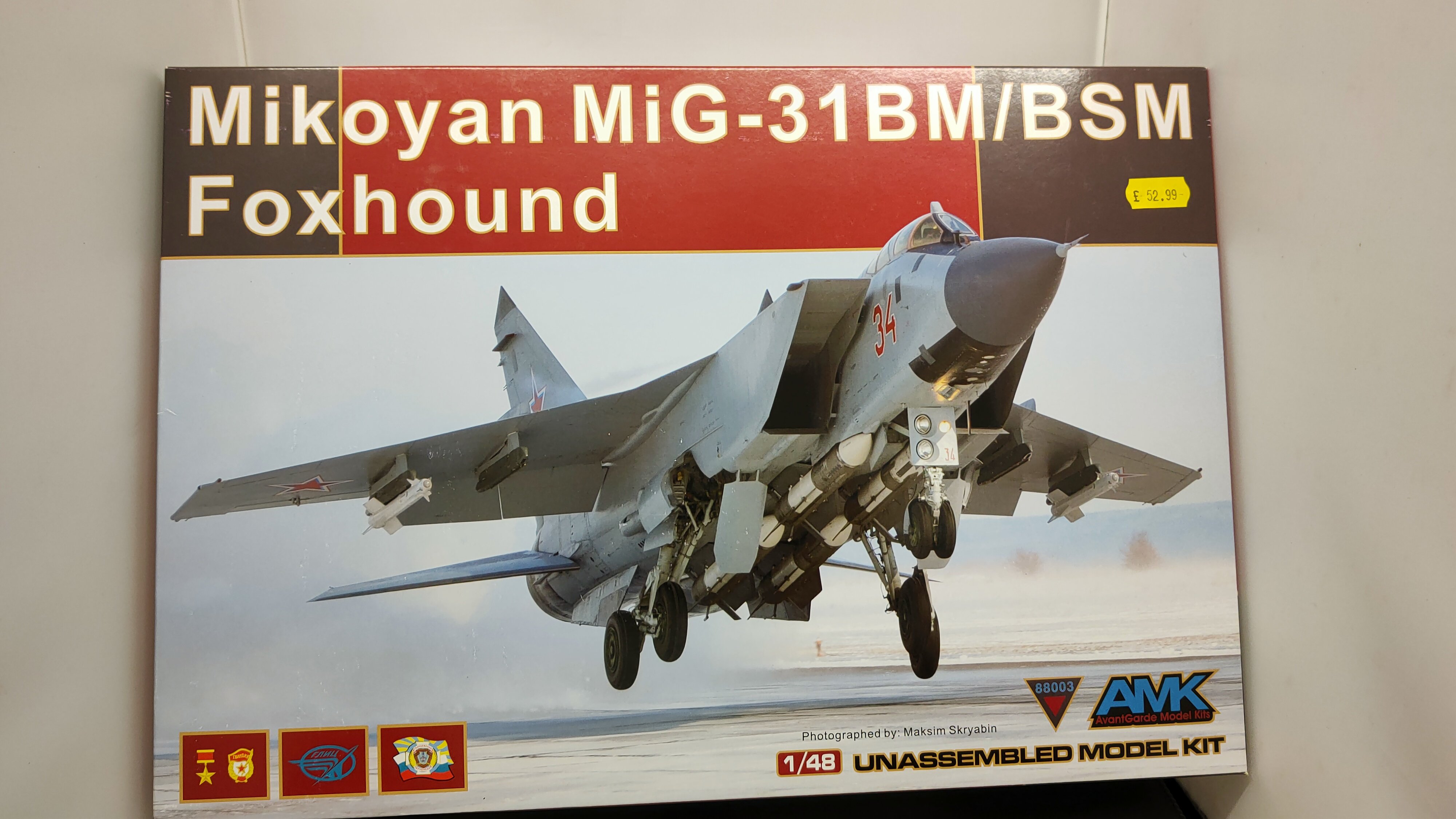 AMK Avantgarde model kits 1:48 Scale Mikoyan MIG -31 BM/BSM