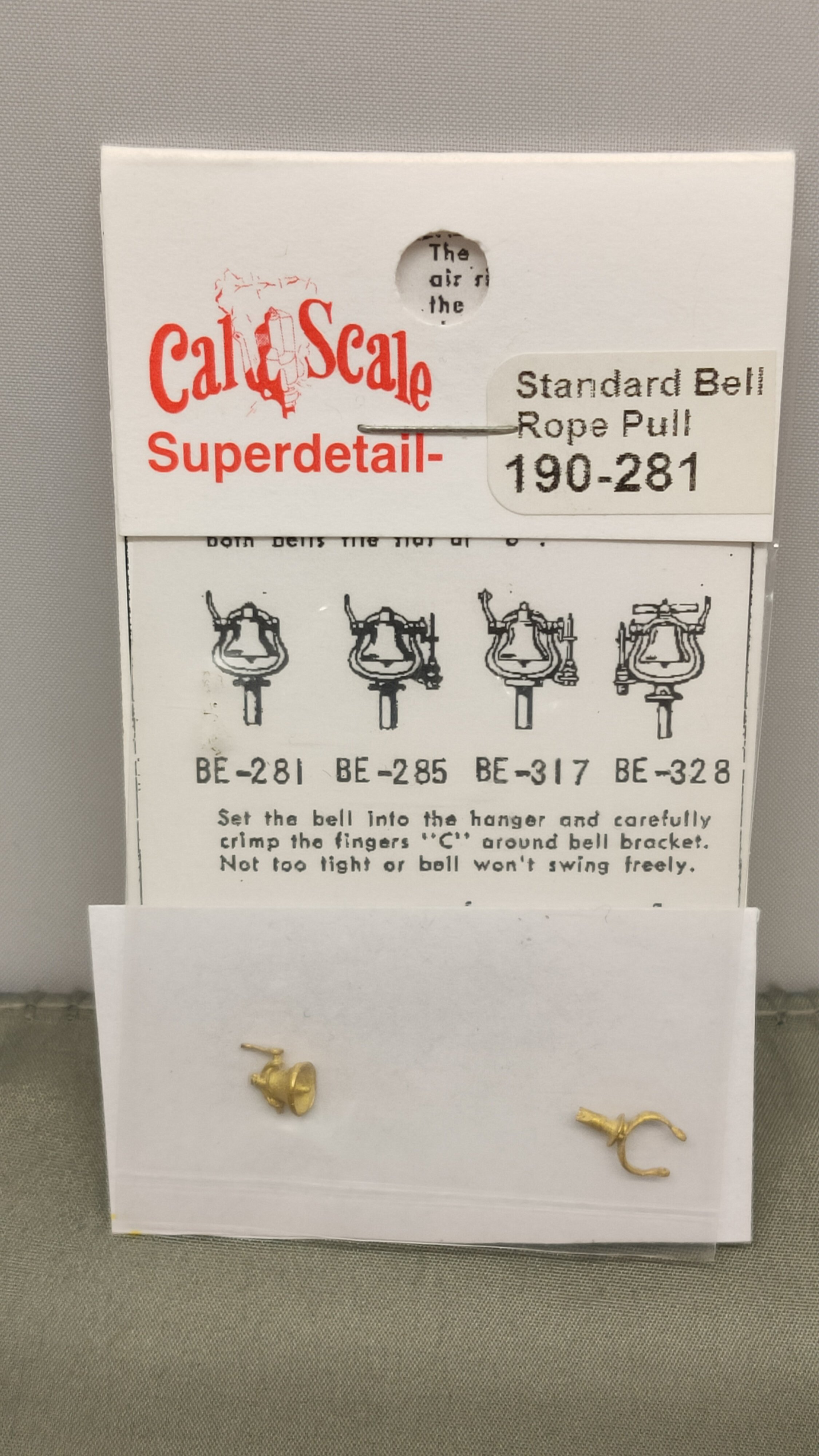 Calscale HO. Standard steam locomotive bell rope pull type