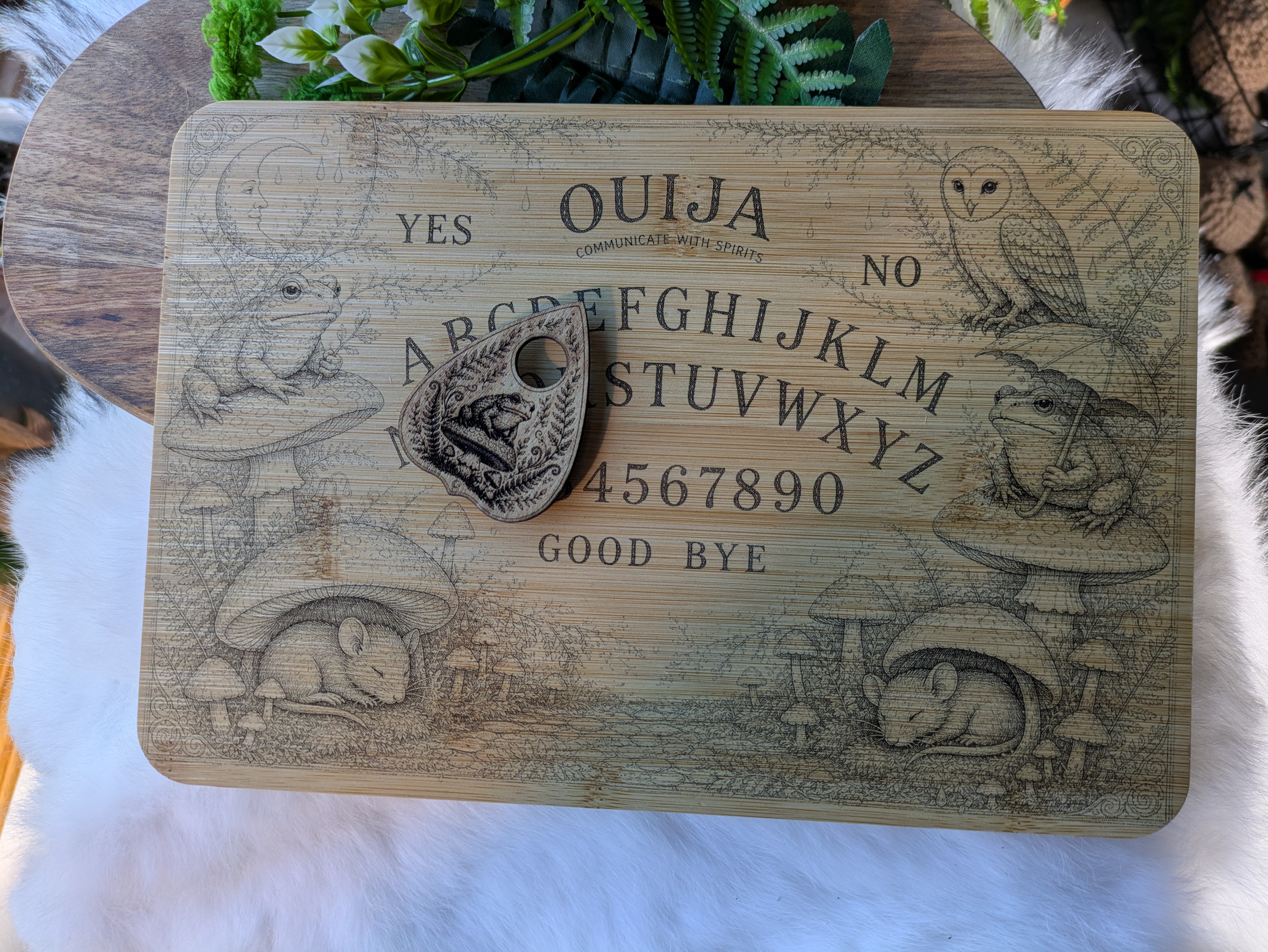 Cottagecore Animals Ouija Board & Planchette (small)