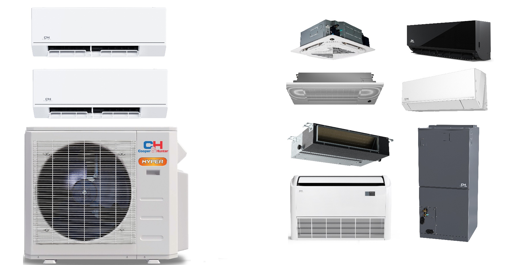 C&H 2-Zone 25 SEER2 Mini Split Heat Pump R454B