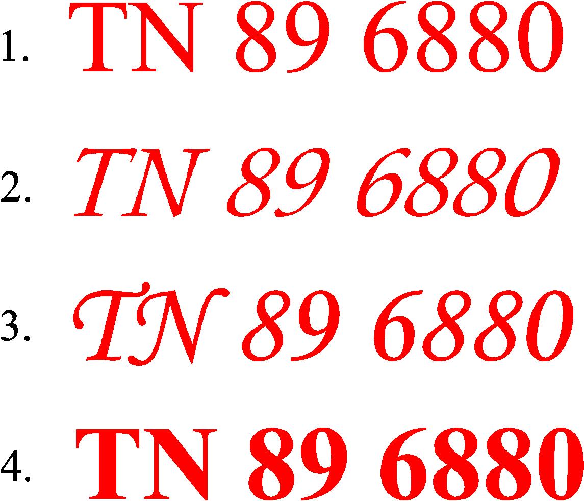 Custom Boat Number Sticker Decals 3x20 set of 2