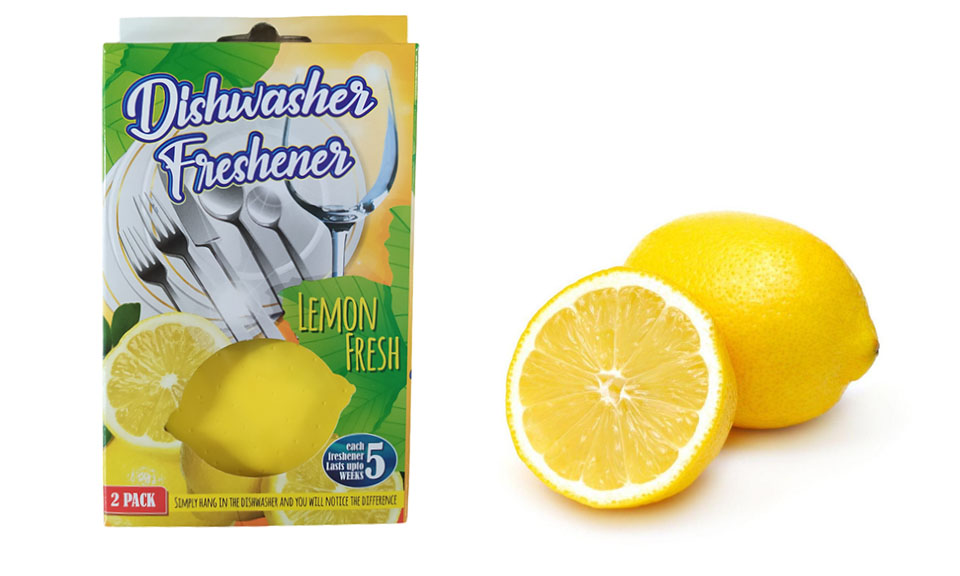 Lemon Dishwasher Freshener Scent Pack Finish Fragrance Cleaner Odour