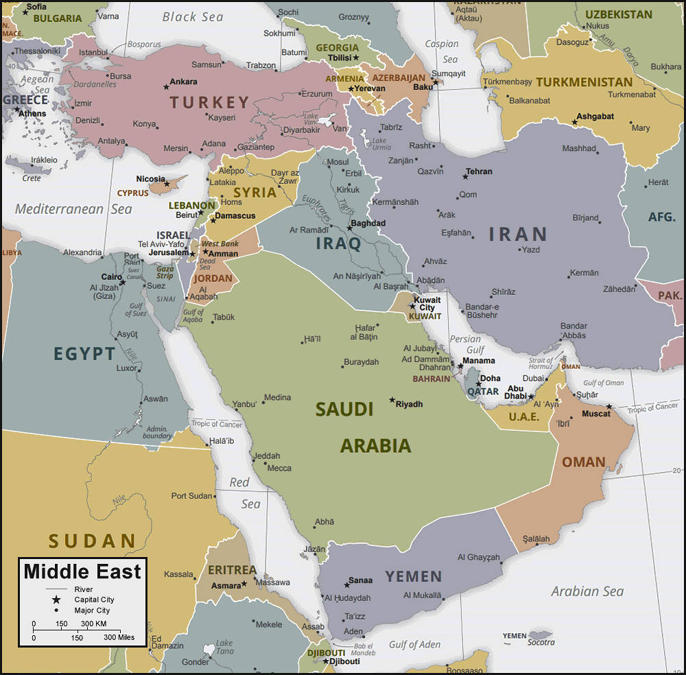 Map of the Middle East