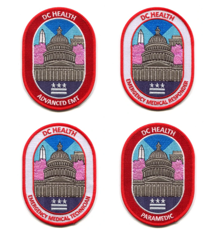 DC District of Columbia EMS Shoulder Patch Collection 4 Pack