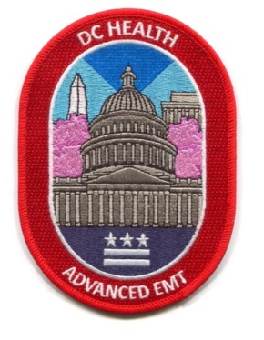 DC District of Columbia AEMT Advanced Medical Technician Shoulder Patch
