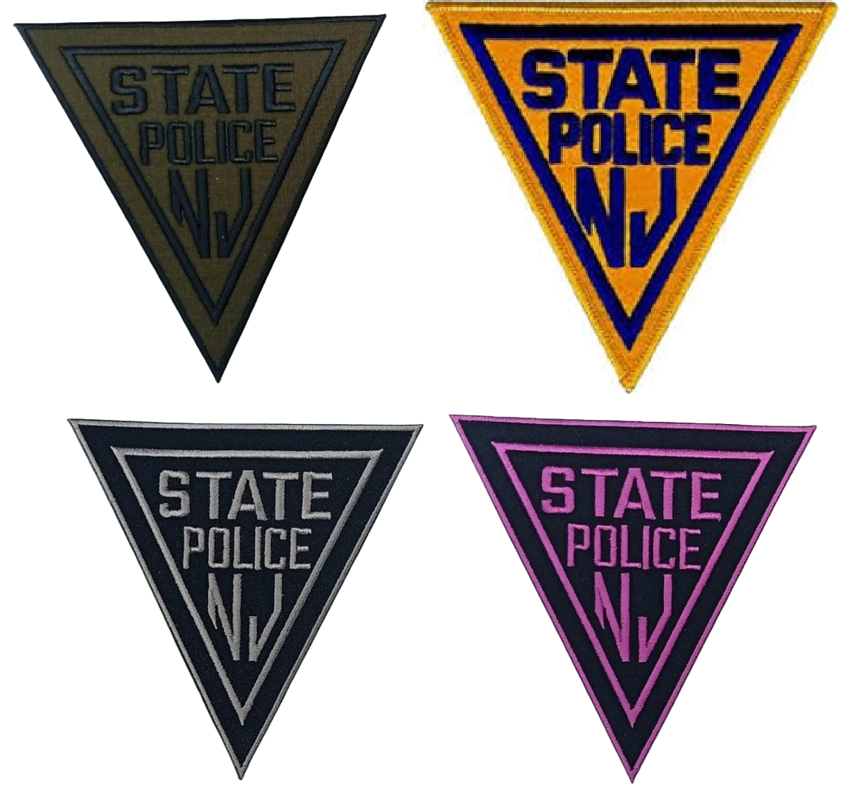 NJ New Jersey State Trooper Patrol Shoulder Patch Set of 4