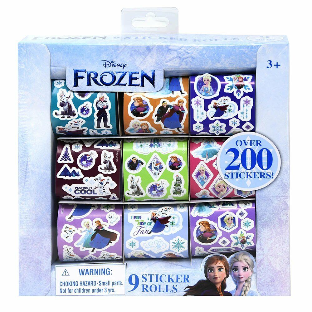 Disney Frozen II Box of 9 Sticker Rolls Over 200 Stickers Anna Elsa