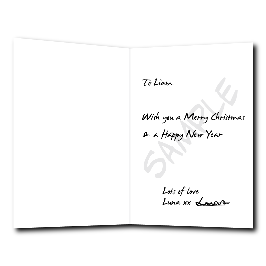 Chow Chow with Christmas hat | Christmas Card