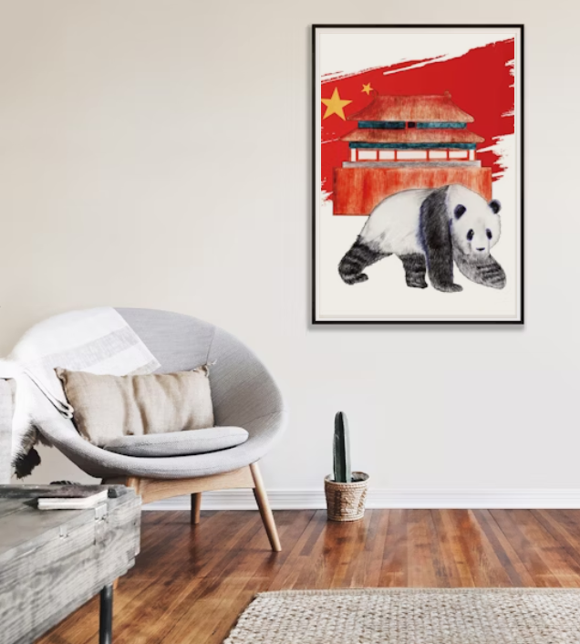 Beijing Forbidden City Art Print | Coloured Pencil on paper
