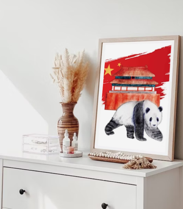 Beijing Forbidden City Art Print | Coloured Pencil on paper