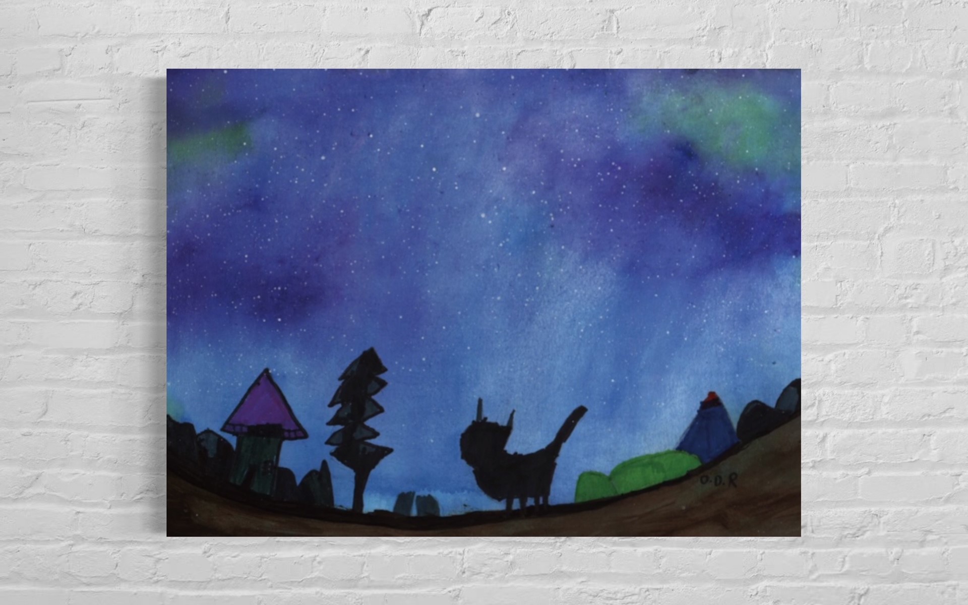 During The Night | Painted by Little artist O. D. R
