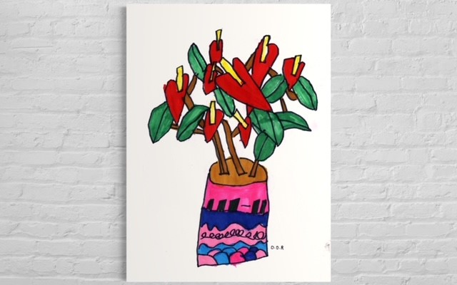 Flamingo Flower | Drawn by Little artist O. D. R