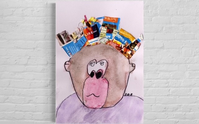 Grumpy Gorilla Is Not Grumpy | Painted by Little artist O. D. R