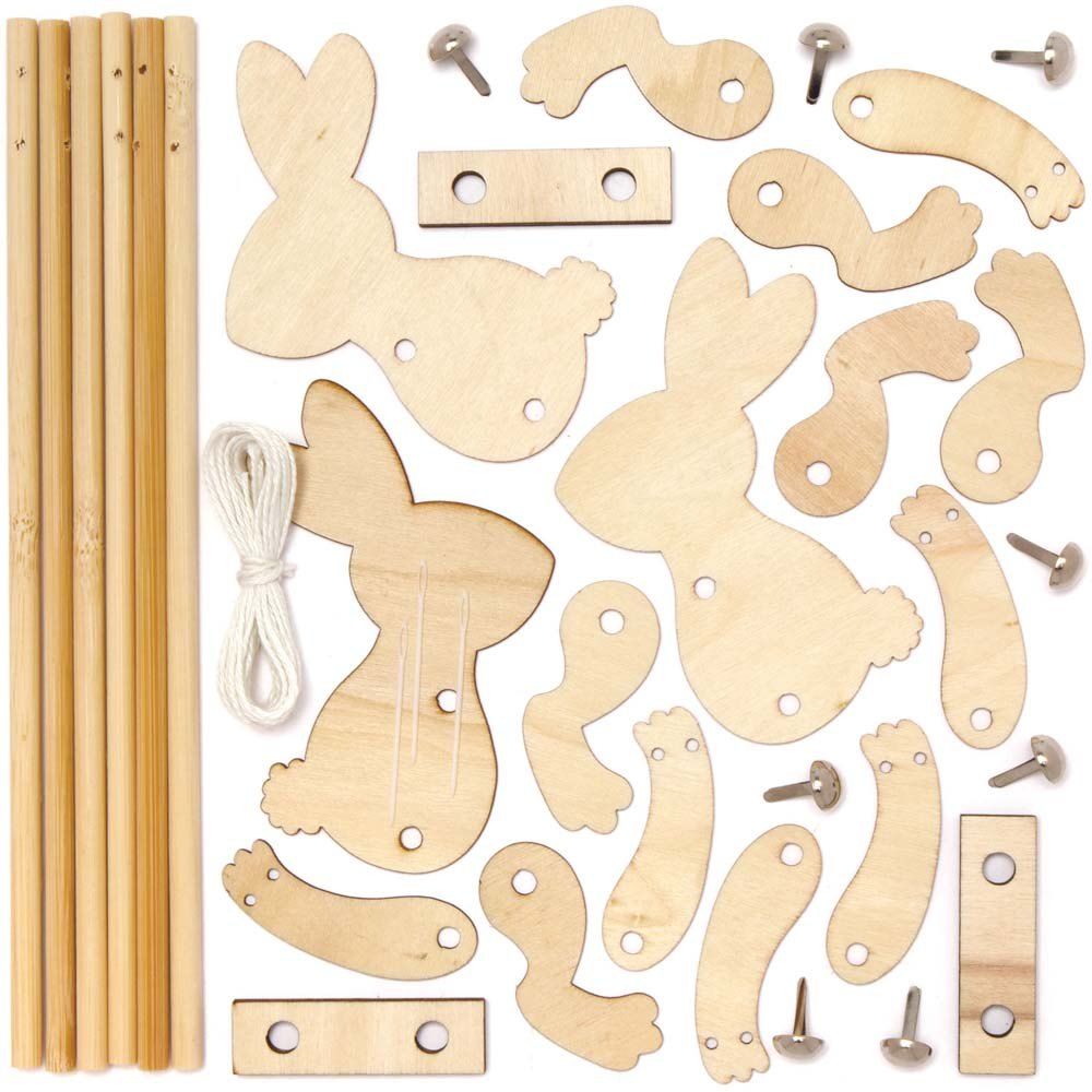 Easter Bunny Wooden Acrobat Kits | 3 sets