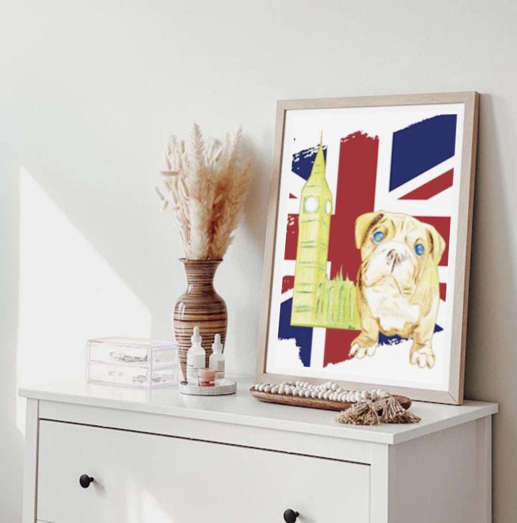 London Big Ben Art Print | Coloured Pencil on paper