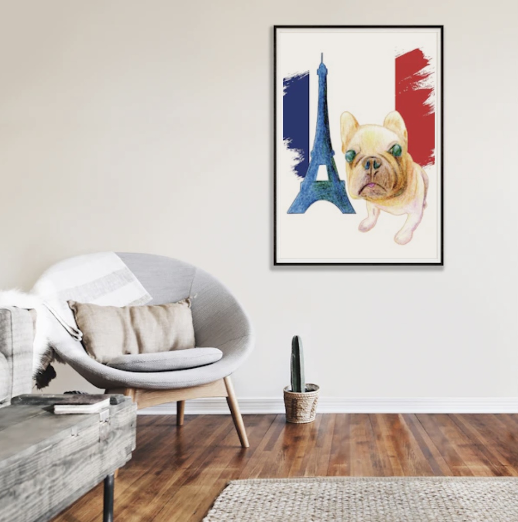 Paris Eiffel Tower Art Print | Coloured Pencil on paper