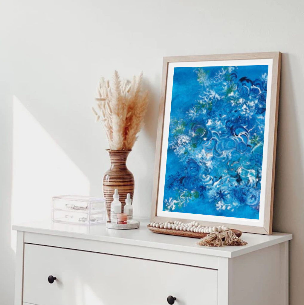 A Bunch of Blues | Acrylic on rice paper