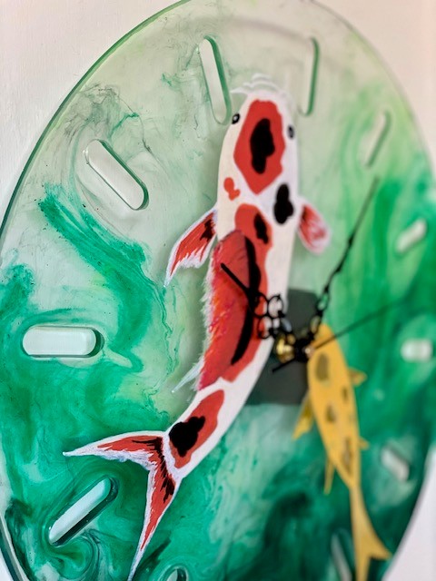 Koi Fish Wall Clock