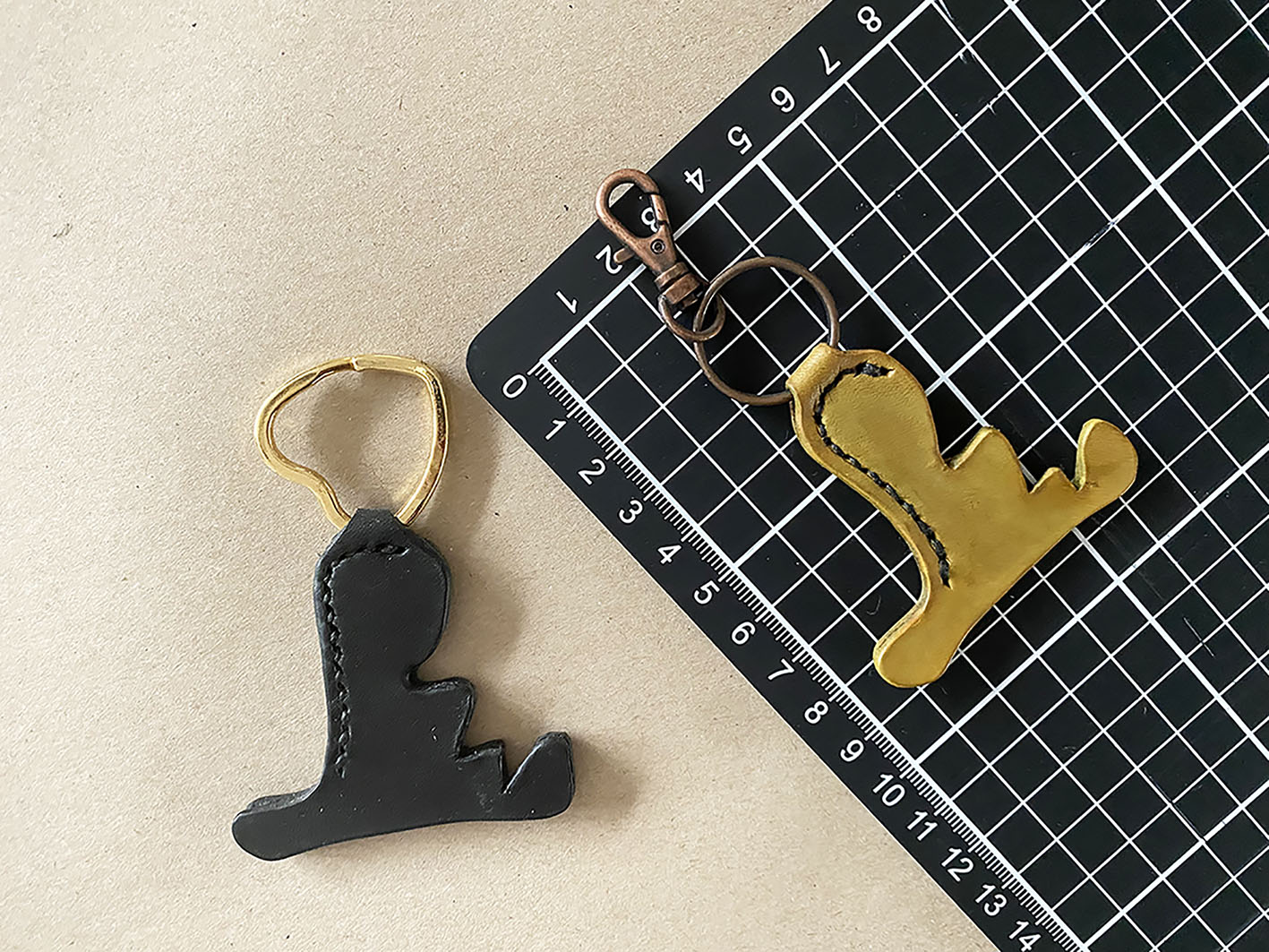 Genuine Leather Hayling Island Keyring