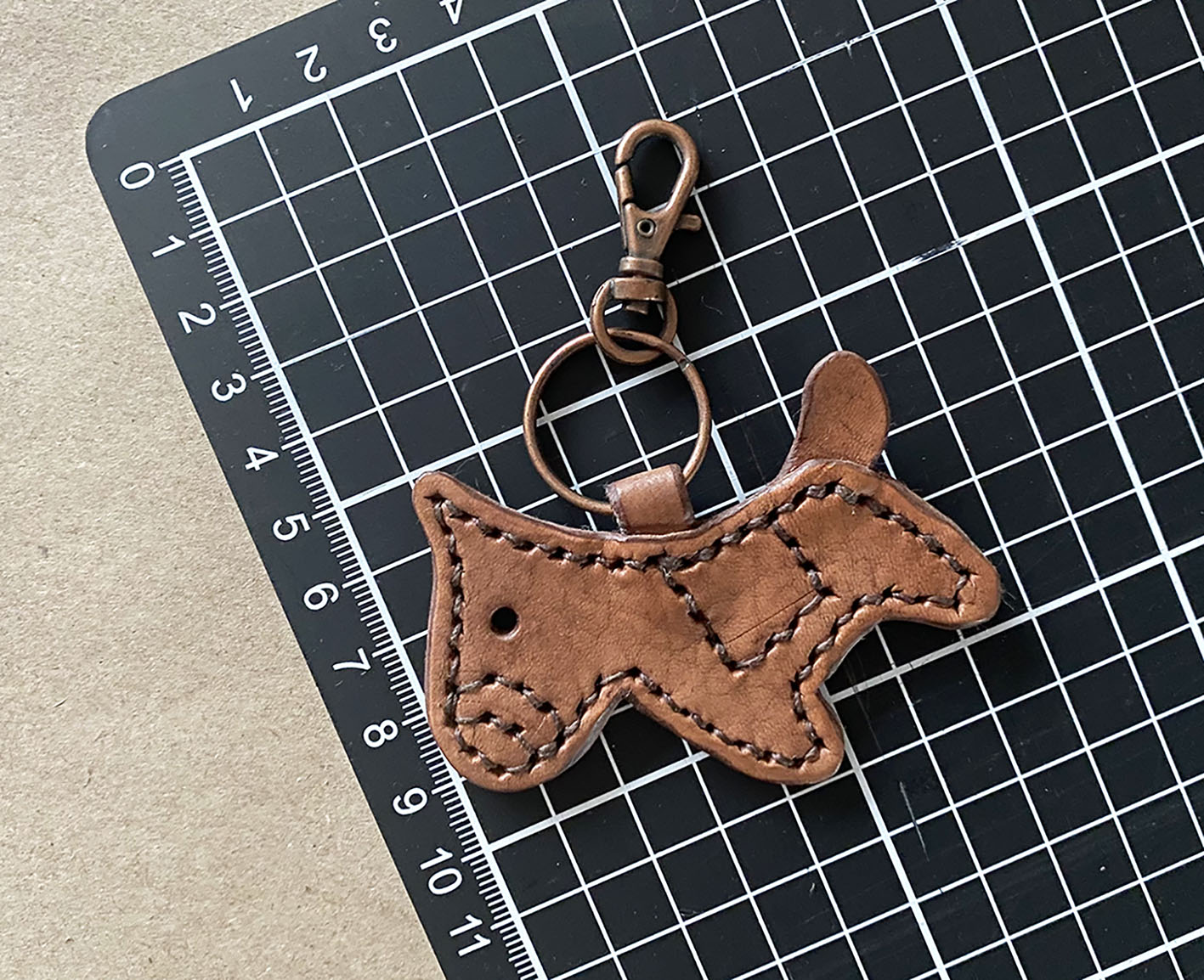 Genuine Leather Horse Keyring