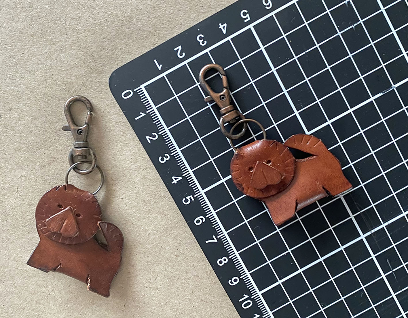 Genuine Leather Chow Chow Keyring