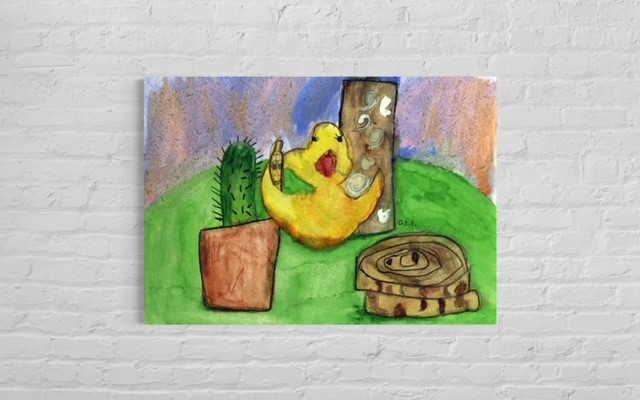 On the Table | Painted by Little artist O. D. R
