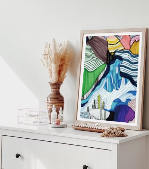 Rocky Mountains | Coloured Marker on paper