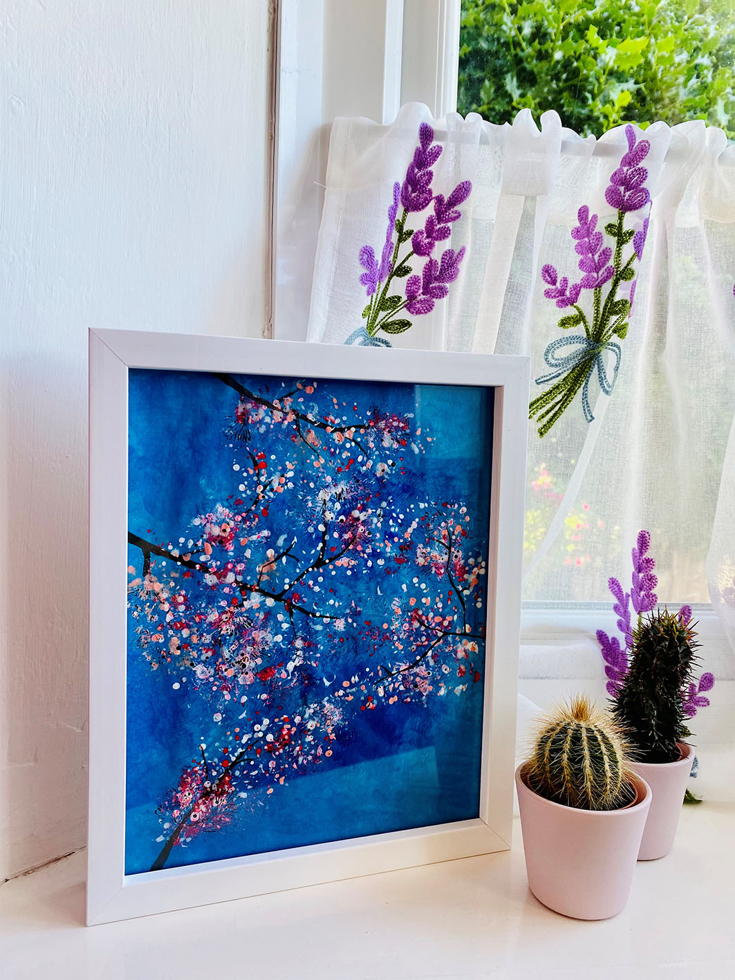 Sakura at Night #L#R | Acrylic on rice paper