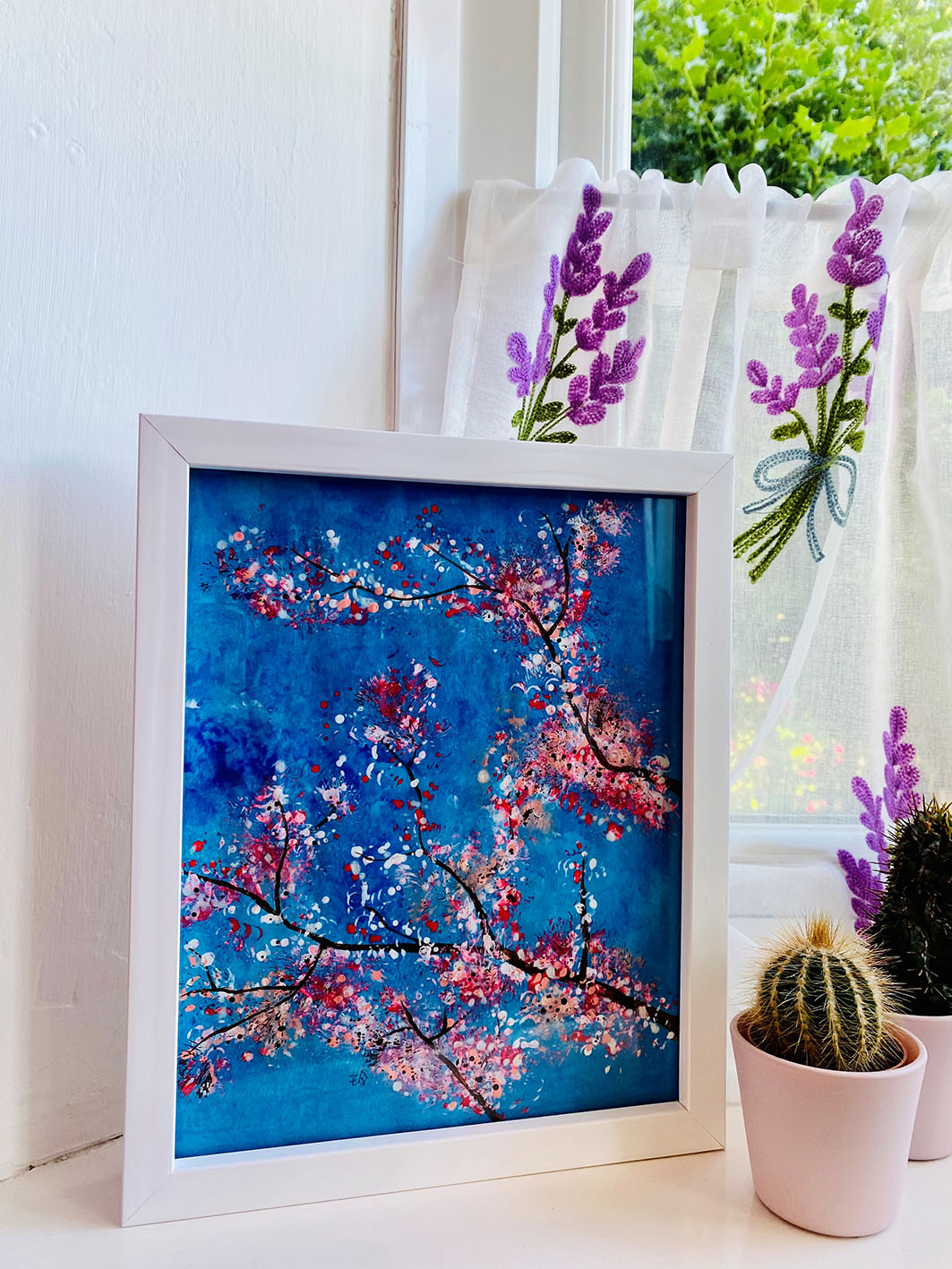 Sakura at Night #L#R | Acrylic on rice paper