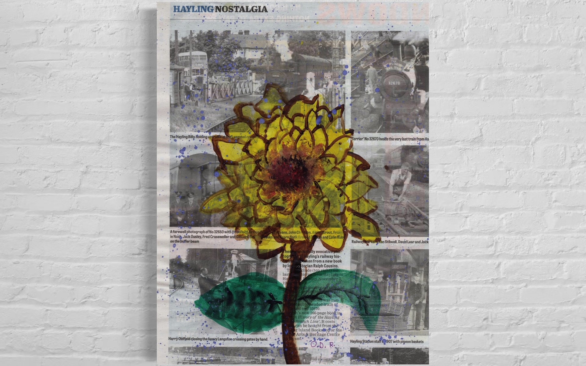 Sunflowers on News | Painted by Little artist O. D. R