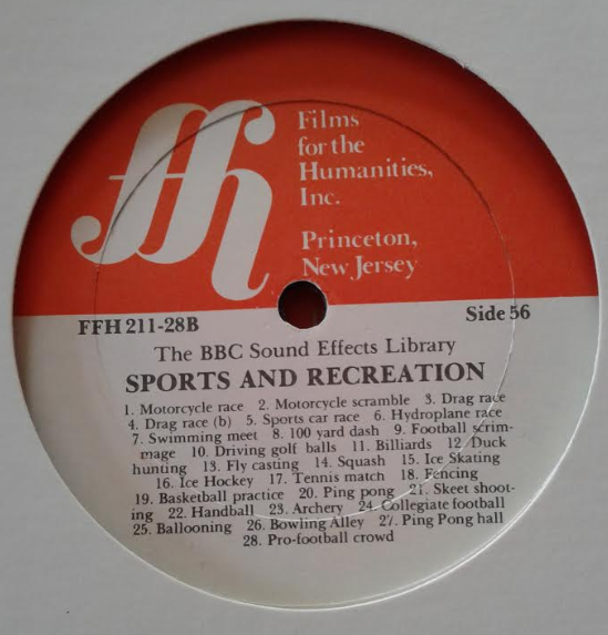 BBC Sound Effects Films For The Humanities LP 28 Vinyl Sports And Recreation