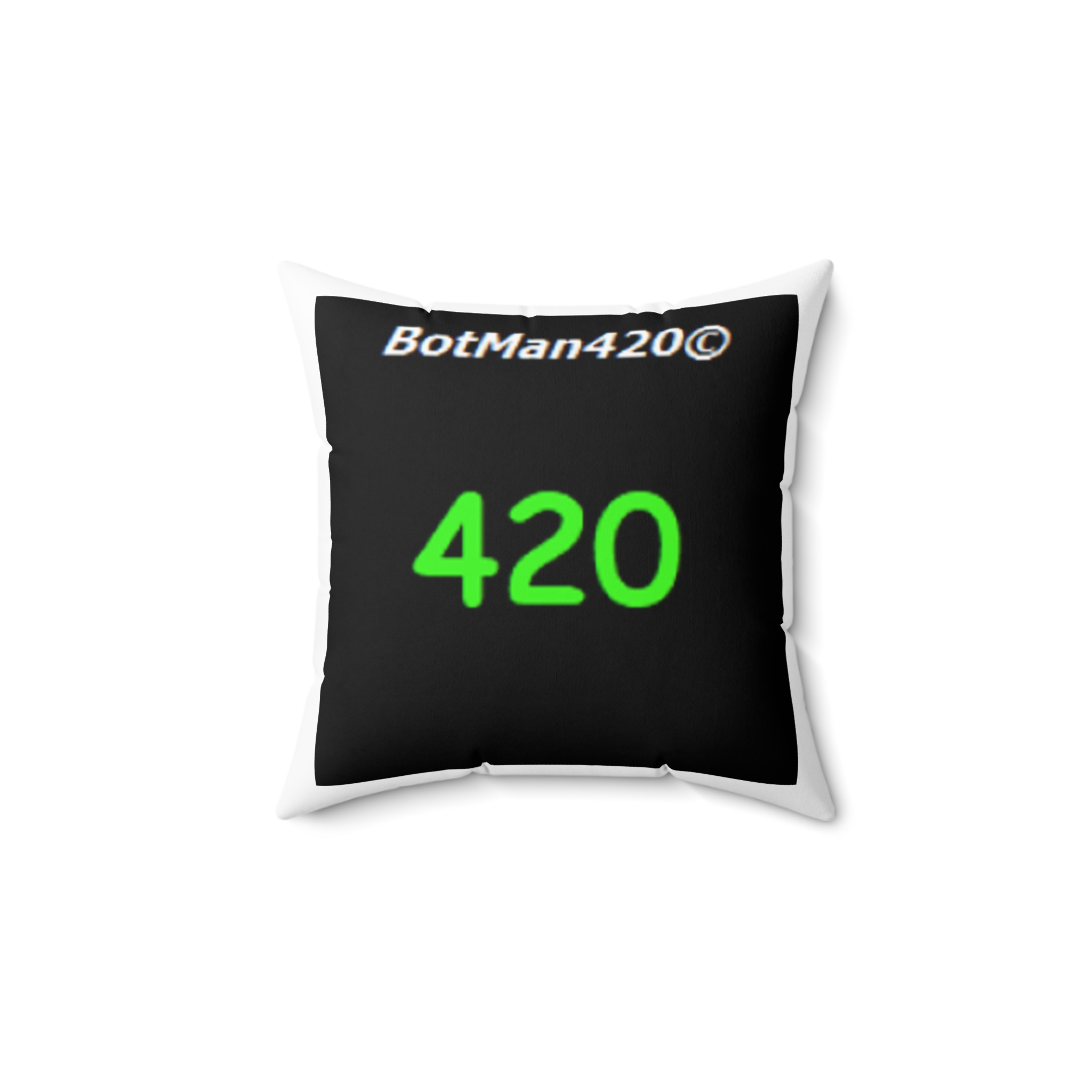 420 BotMan Square Throw Pillows