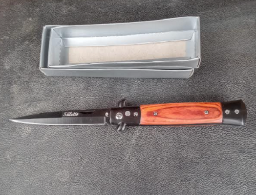 5" Closed Classic Stiletto Automatic Switch Blade Knife