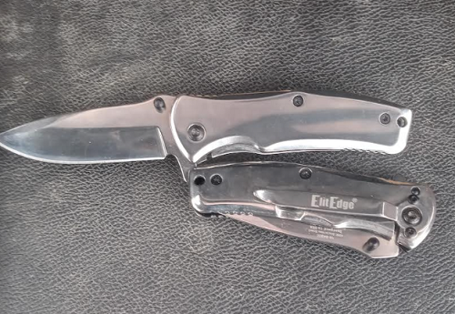 6.25" Closed Mirror Finished Stainless Steel Spring Assisted Folding Knife