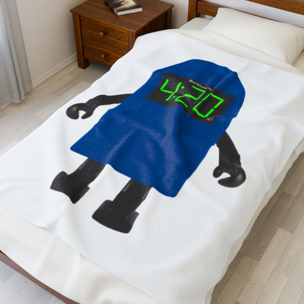420 BotMan Velveteen Plush Blanket