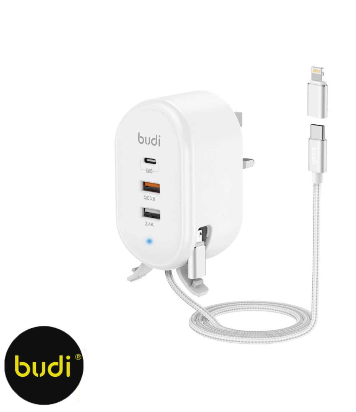 32W Home Charger with USB, USB-C & Micro