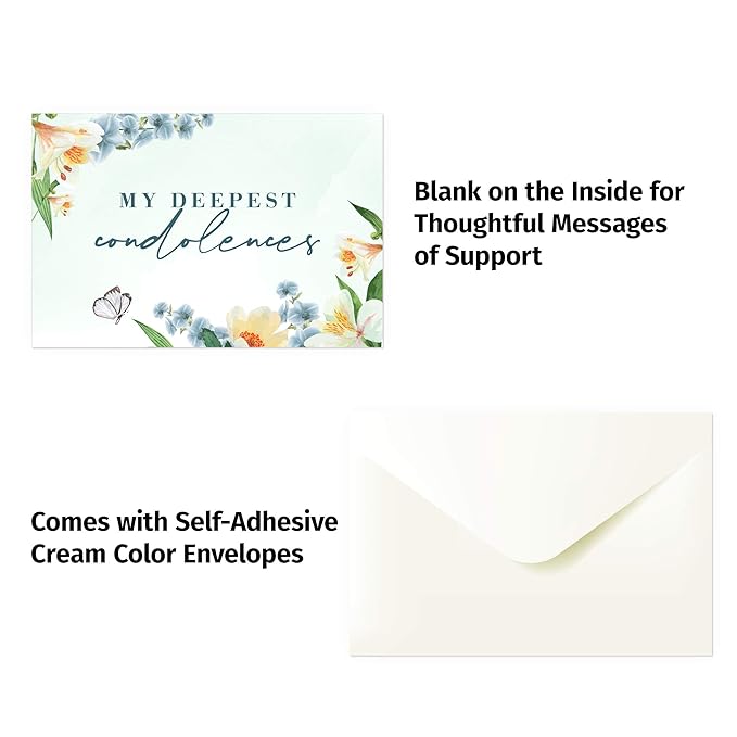 Case Lot 30pc Condolence Card Sets