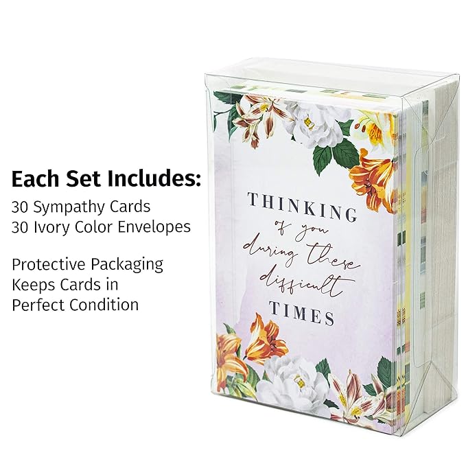 Case Lot 30pc Condolence Card Sets