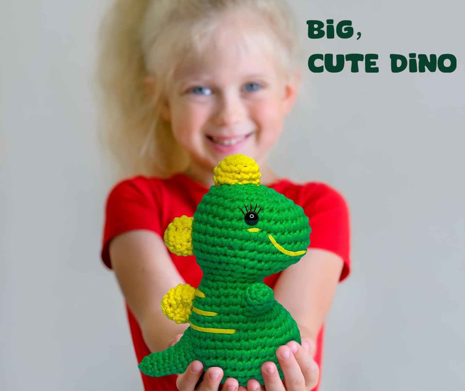 Green Amigo Rumi Cute Dinosaur Beginners Crochet Kit